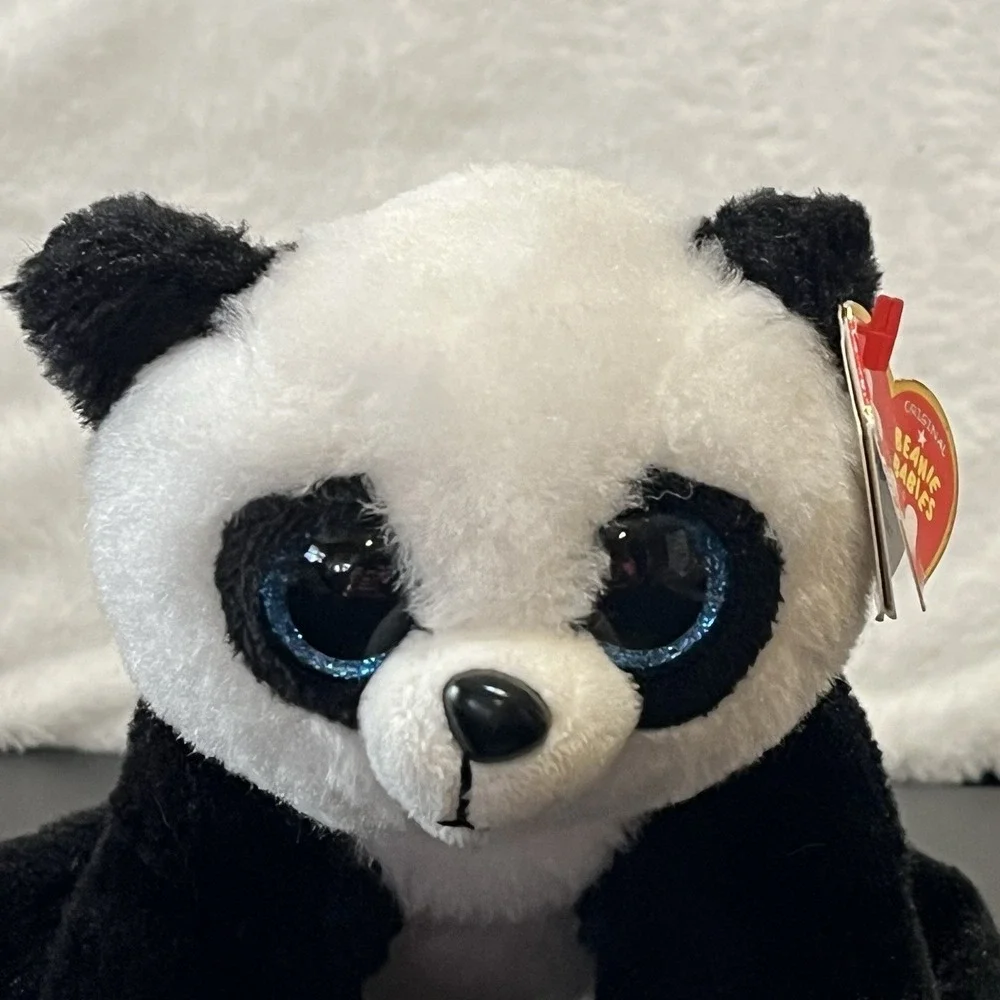Ty BABOO Panda Bear Plush VelveTy Stuffed Animal Toy 2021 So Soft